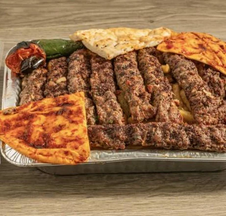 Iraqi-style beef kebab skewers grilled on charcoal at Donya Kebab in London, Ontario