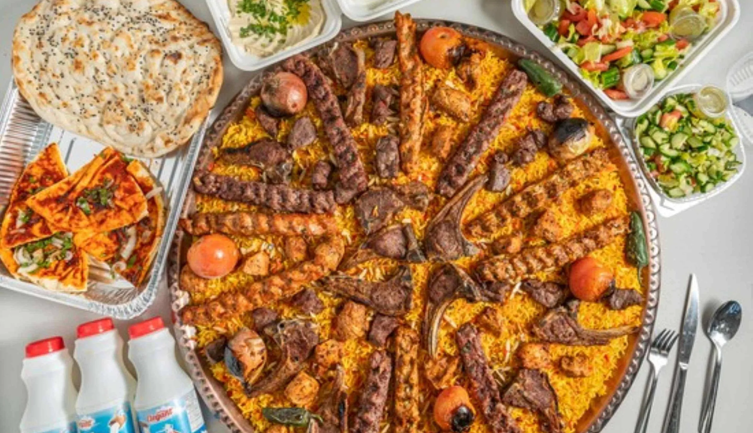 Charcoal-grilled Middle Eastern platter at Donya Kebab on Wellington Rd in London, Ontario